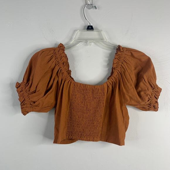 Jen's Pirate Booty Reality Bites Crop Top Sunburn Linen - Picture 9 of 9